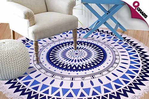 From QR69 Be Stylish by the Ocean with Fashionable Multipurpose Round Beach Towels! (Up to QR250 Value)